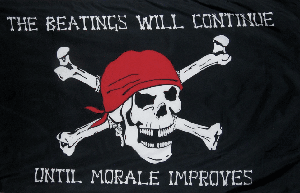 The beatings will continue until morale improves PIC